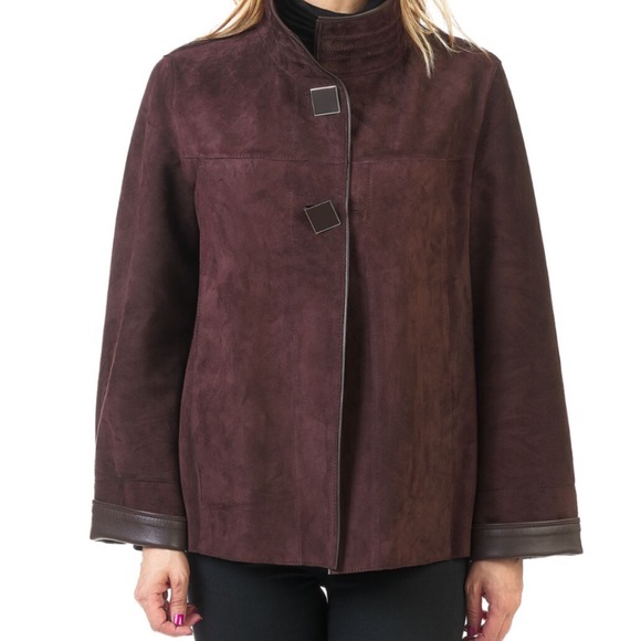 Misuri Firenze Soft Italian Grey Leather Jacket Vintage  Size 52 - Picture 10 of 12